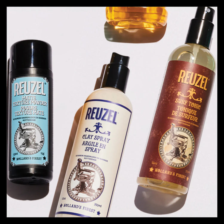 Variety of Reuzel hair products