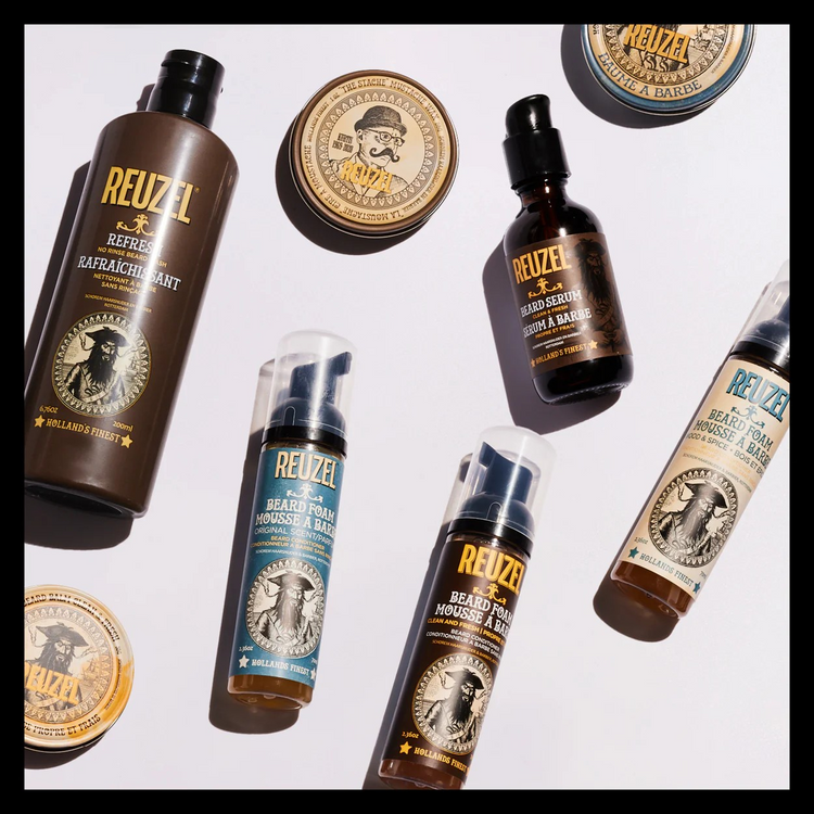 Variety of Reuzel beard products