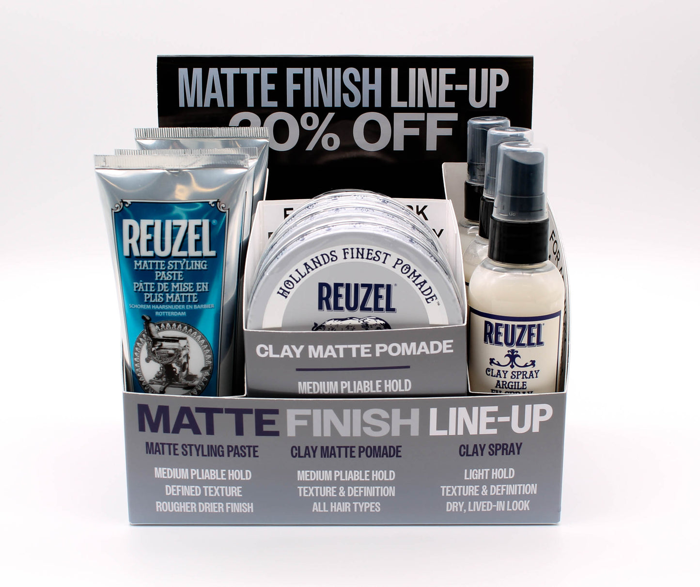 Matte Line Up Display & Merch Kit