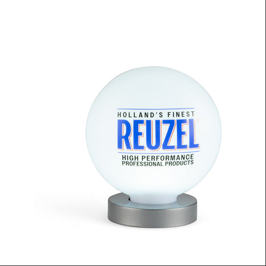 Light up globe top for REUZEL pomade display