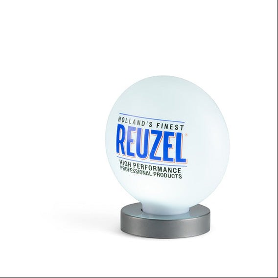Light up globe top for REUZEL pomade display