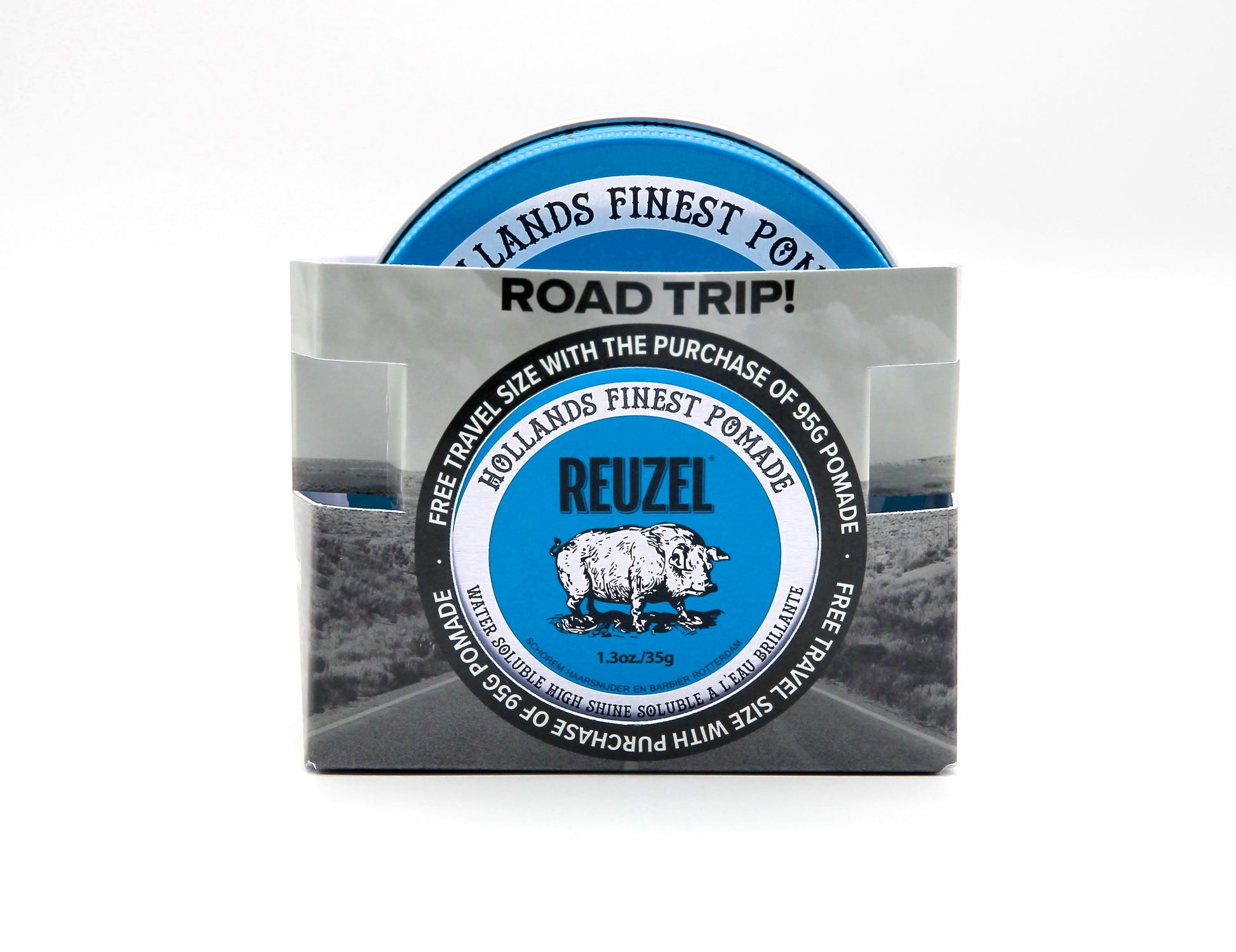 Road Trip 2025: FREE BLUE Pomade 1.3oz with Blue 3.38oz Purchase!