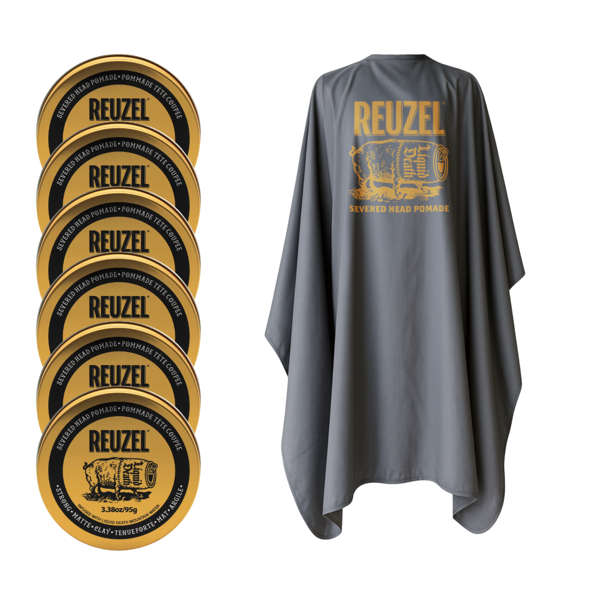 Buy 6 Severed Head Pomades, Get a Severed Head Cape FREE!