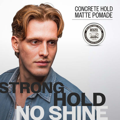 Reuzel concrete hold matte pomade strong hold no shine