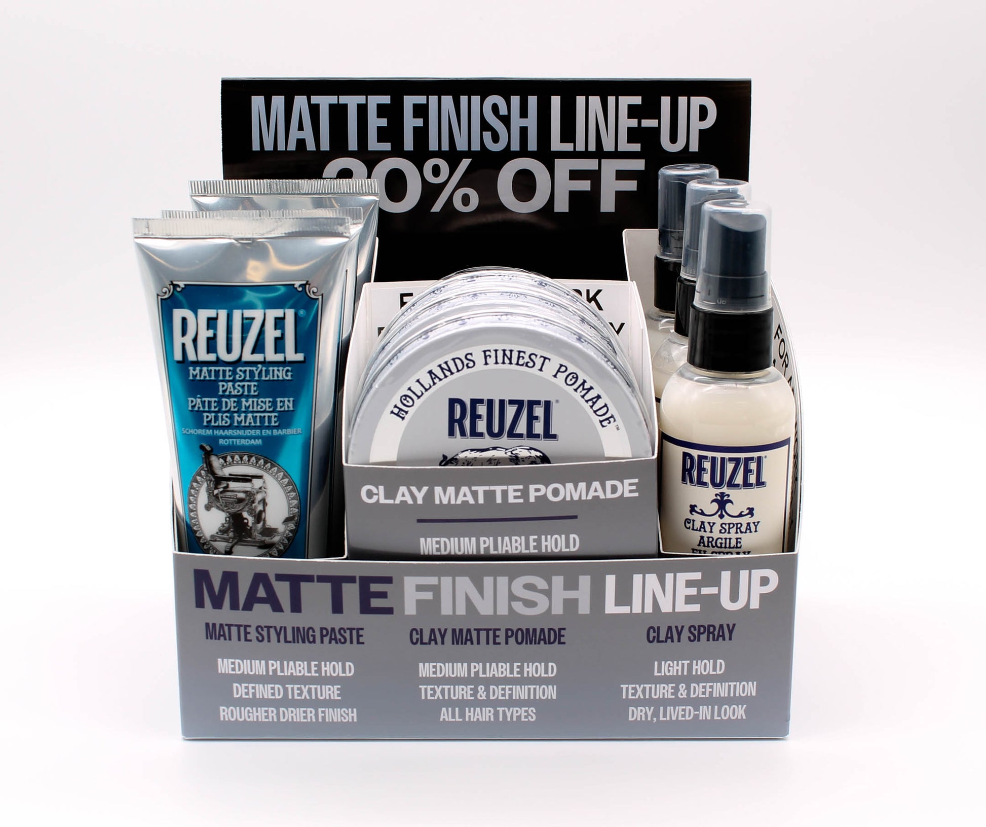 Matte Line Up Display & Merch Kit