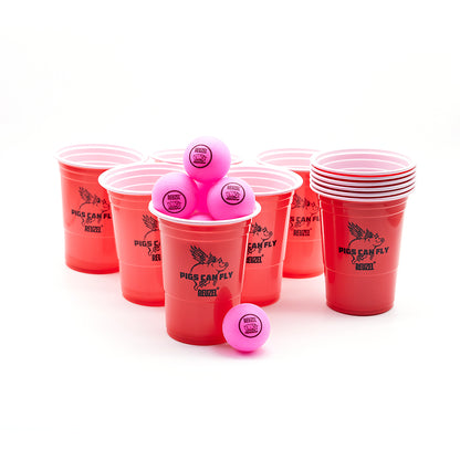 $55 for (24) Pigs Can Fly Beer Pong Sets - $180 Value!