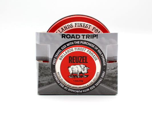 Road Trip 2025: FREE RED Pomade 1.3oz with Red 3.38oz Purchase!
