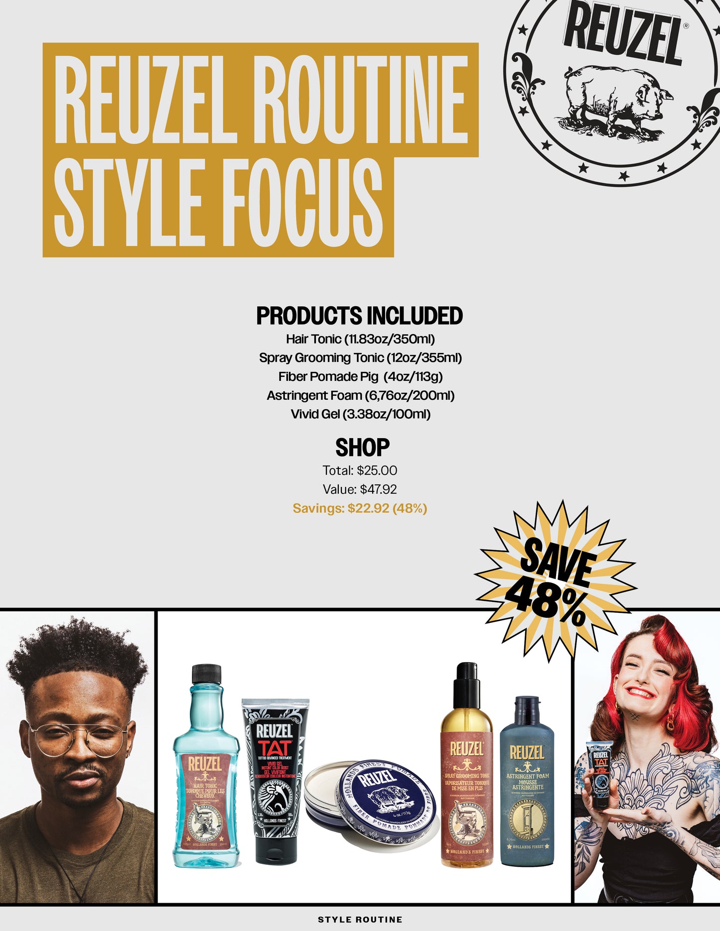 Reuzel Style Routine - Save 48%!