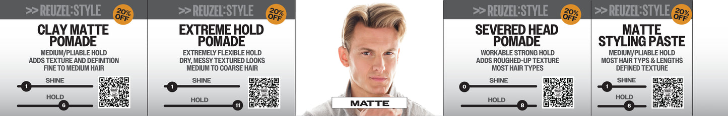 Vendor Matte vs Shine Merch Kit featuring matte and shiny logo designs on apparel and accessories.
