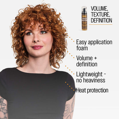Reuzel grooming tonic texture foam easy application foam volume and definition lightweight no heaviness heat protection
