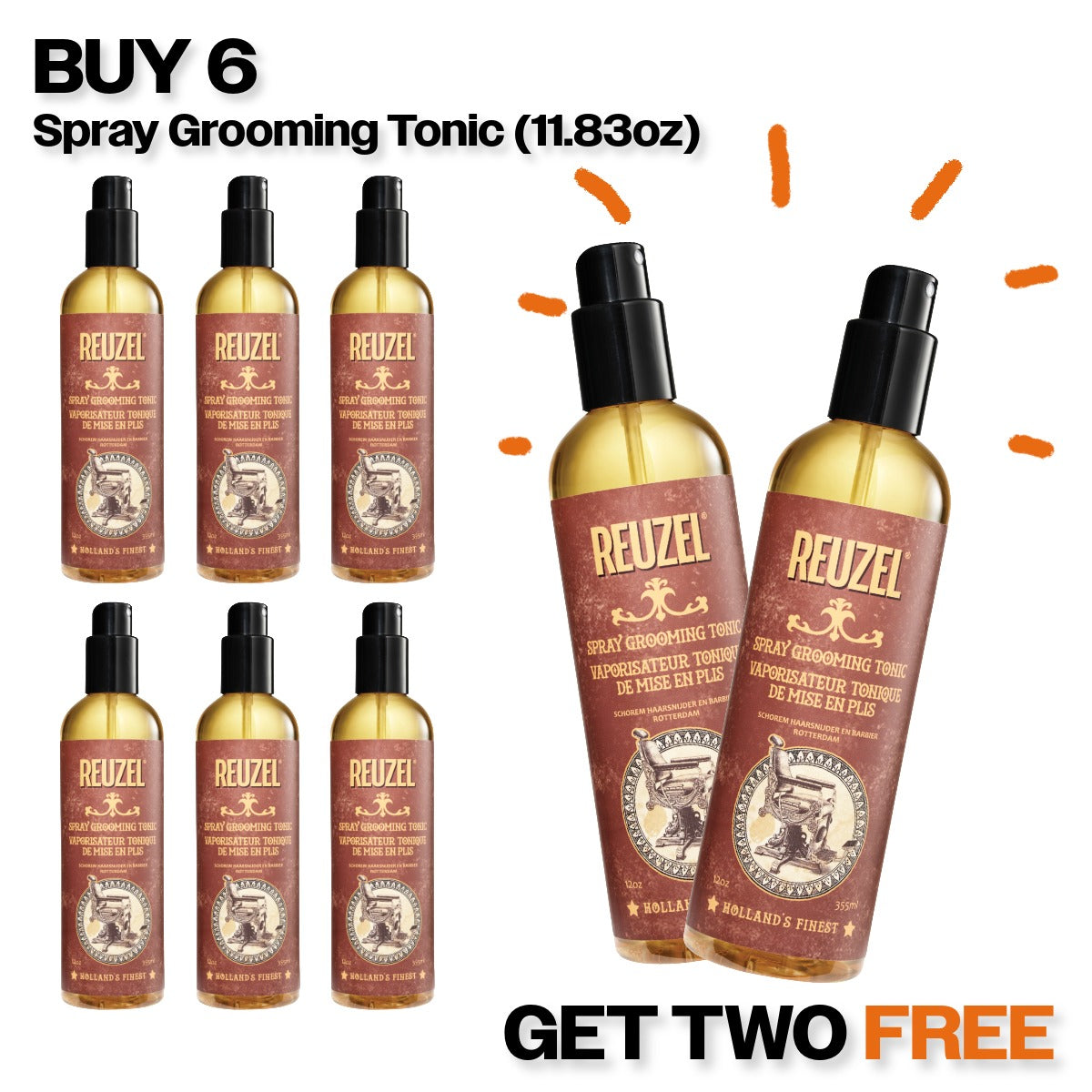 Purchase (6) Spray Grooming Tonic - Receive 2 FREE