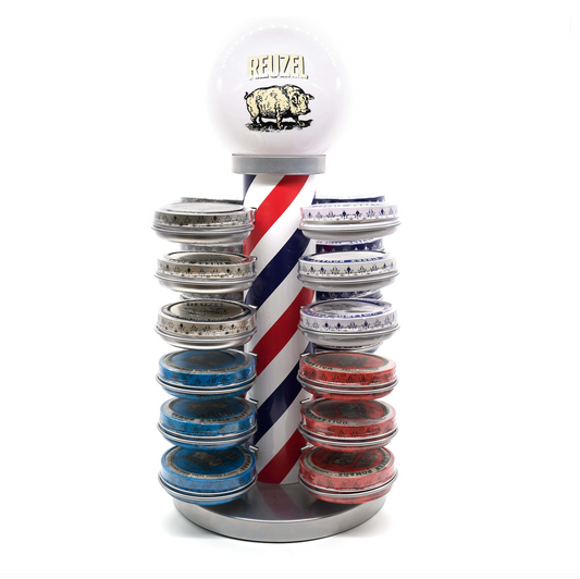 Barber Pole Pomade Display