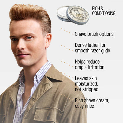 Reuzel shave cream rich and conditioning shave brush optional dense lather for smooth razor glide helps reduce drag and irritation leaves skin moisturized not stripped rich shave cream easy rinse