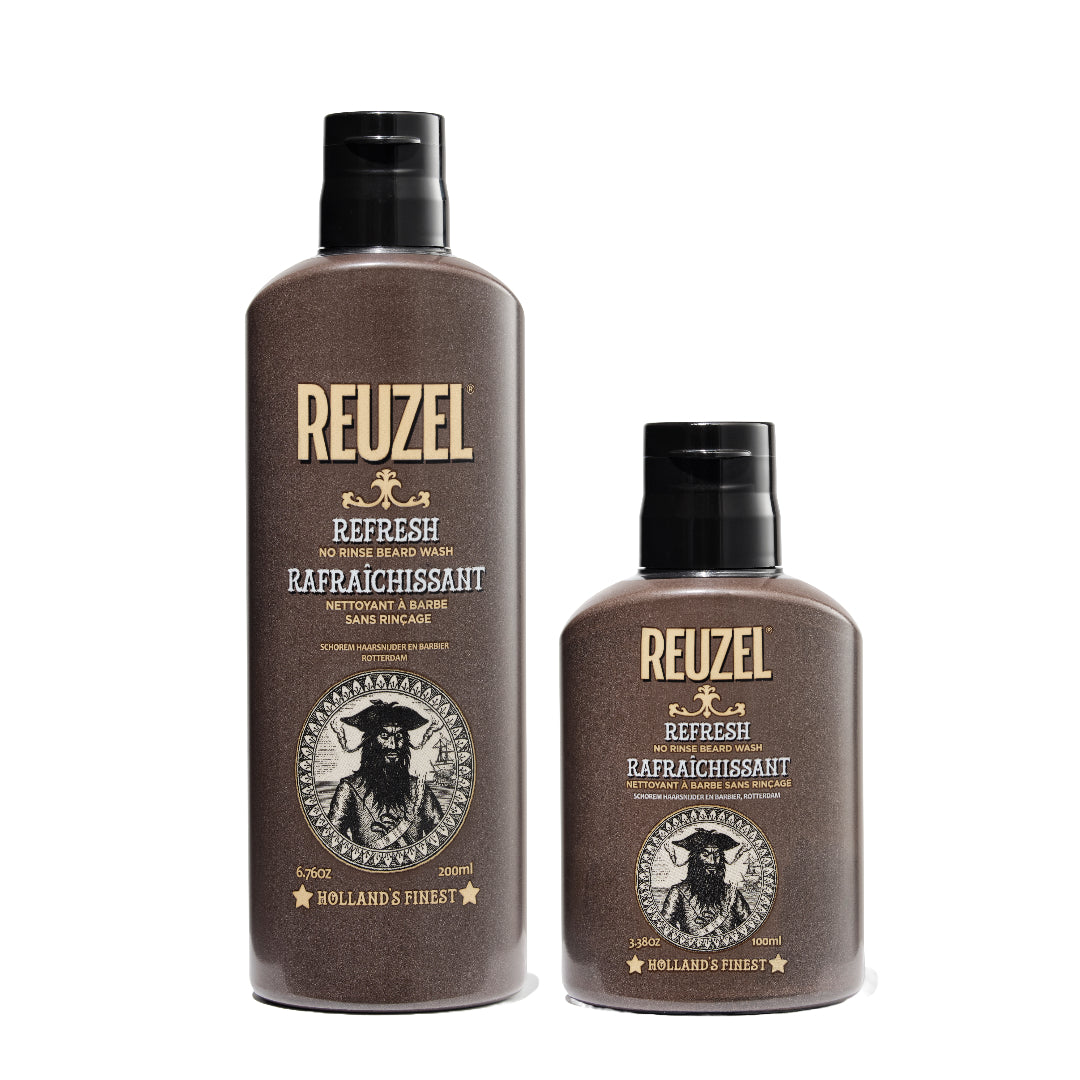 Buy (6) 3.38OZ REFRESH No Rinse Beard Wash, Get (2) 6.76OZ For Backbar FREE!